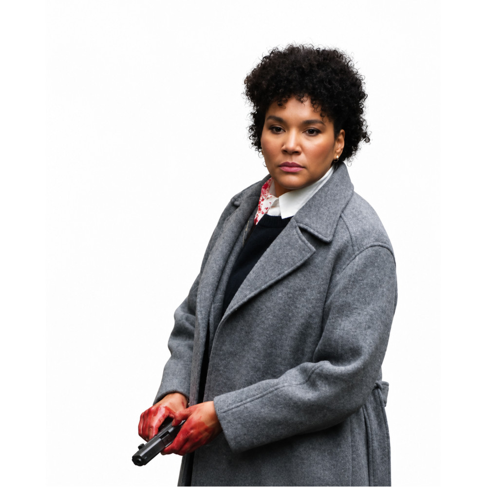 Emmy Raver Lampman The Beekeeper 2 Grey Coat | America Suits